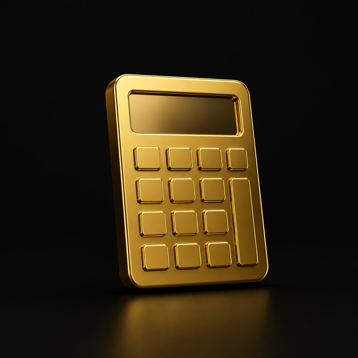 Calcolatore interattivo nero e oro