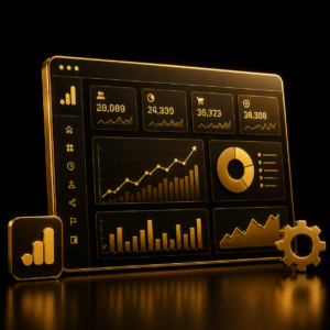 Dashboard Google Analytics 4 con grafici di traffico e conversioni — Setup Google Analytics 4 by Dalpralab