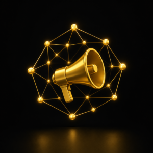 Digital PR citazioni AI nero e oro