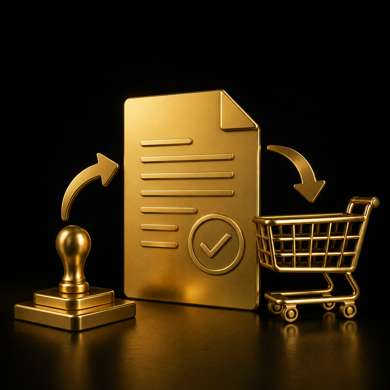 Integrazione fatturazione elettronica e-commerce - fattura 3D oro collegata al carrello, Dal Pra Lab