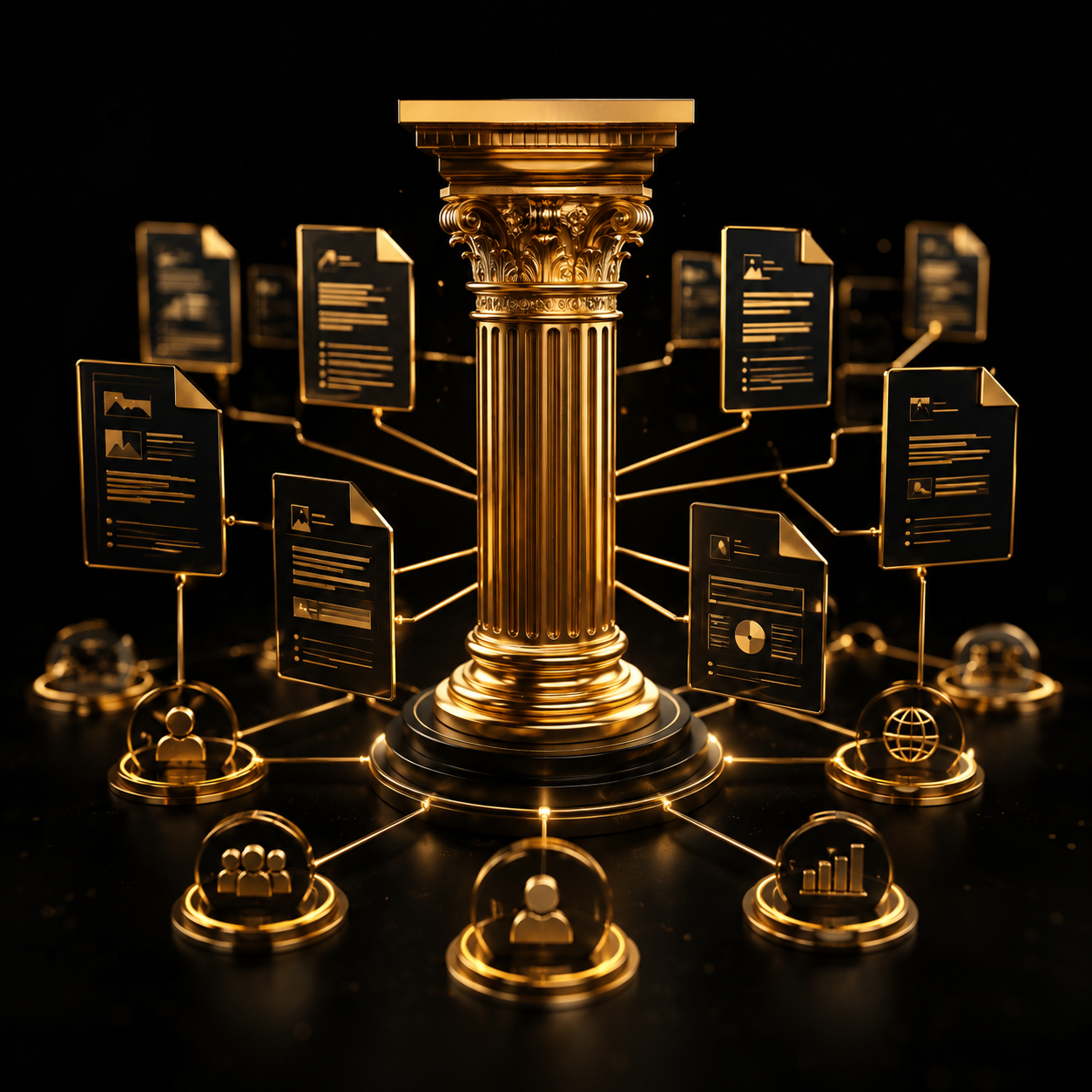 Guida pillar page: contenuto pilastro autorevole con cluster di contenuti correlati — Guida Pillar by Dalpralab