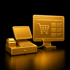 POS integrato nero e oro