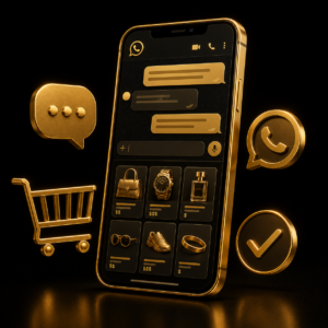 Smartphone con chat WhatsApp Business e catalogo prodotti — WhatsApp Business e Catalogo by Dalpralab