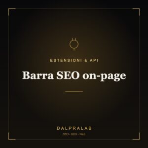 Chrome & API Barra SEO on-page | Dalpralab