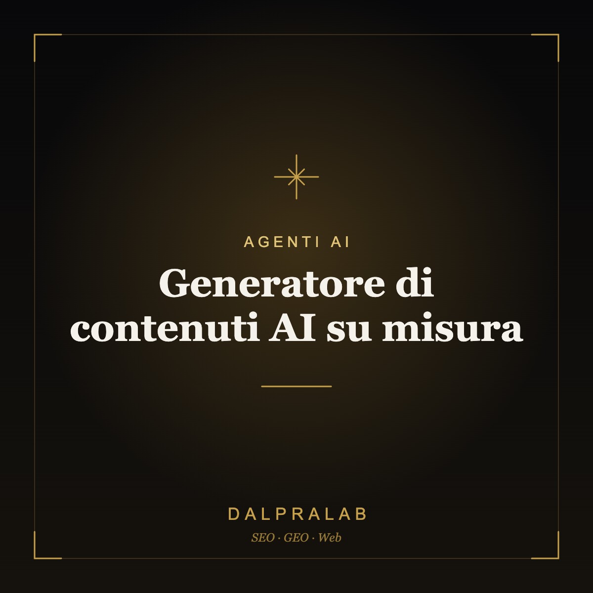 Generatore di contenuti AI su misura | Dalpralab