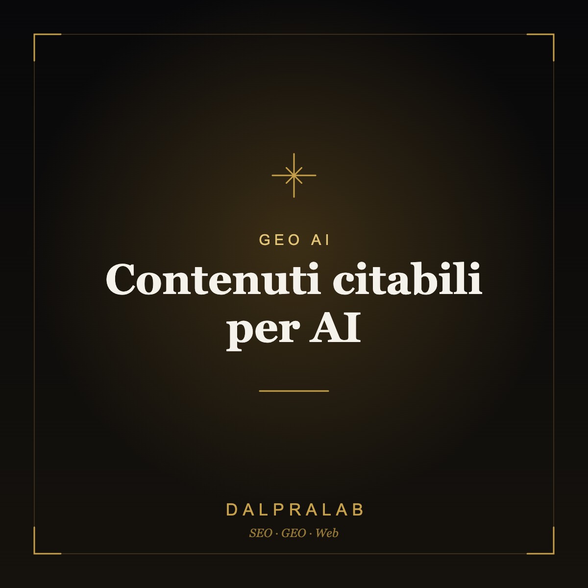 GEO Contenuti citabili per AI | Dalpralab