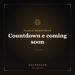 Plugin Countdown e coming soon su misura | Dalpralab