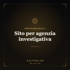 Sito per agenzia investigativa | Dalpralab