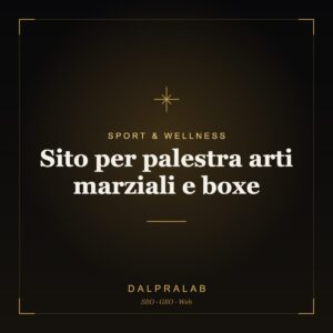 Sito per palestra arti marziali e boxe | Dalpralab