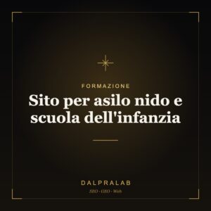 Sito per asilo nido e scuola dell'infanzia | Dalpralab