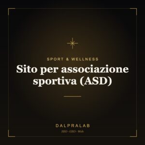 Sito per associazione sportiva (ASD) | Dalpralab