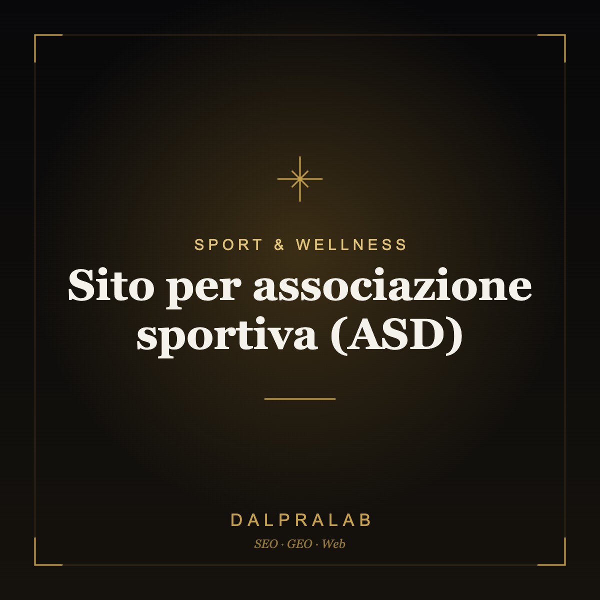 Sito per associazione sportiva (ASD) | Dalpralab