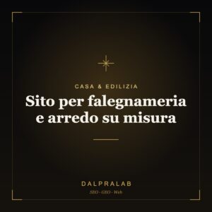 Sito per falegnameria e arredo su misura | Dalpralab