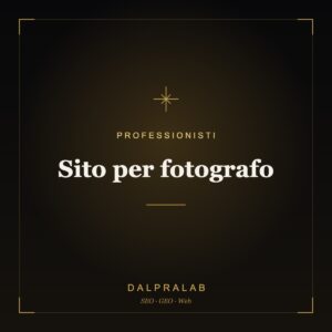 Sito per fotografo | Dalpralab