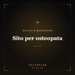 Sito per osteopata | Dalpralab