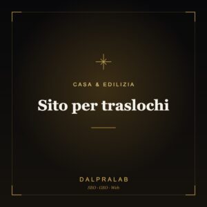 Sito per traslochi | Dalpralab
