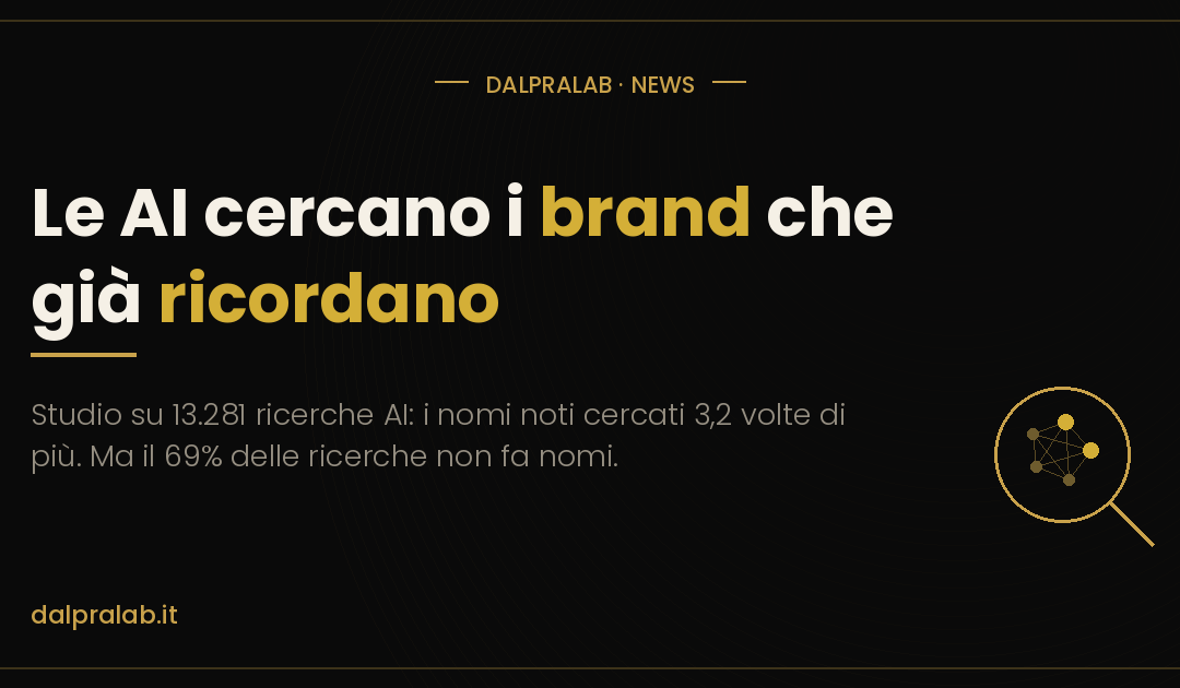 Come le AI scelgono i brand: cercano quelli che già ricordano (2026)