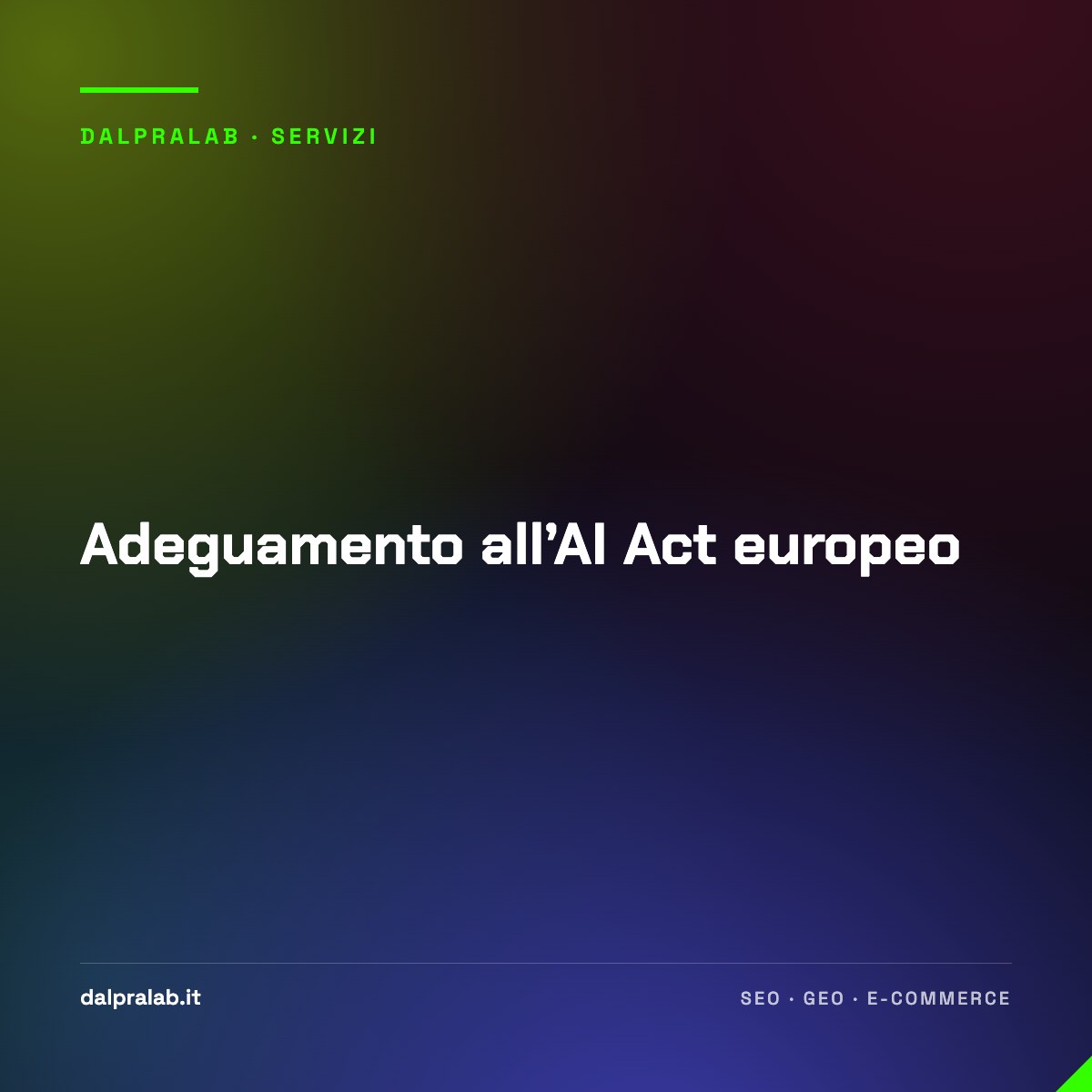 Adeguamento all’AI Act europeo