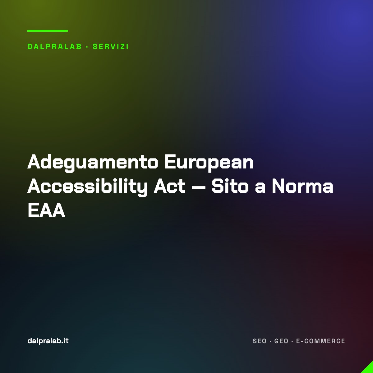 Adeguamento European Accessibility Act — Sito a Norma EAA