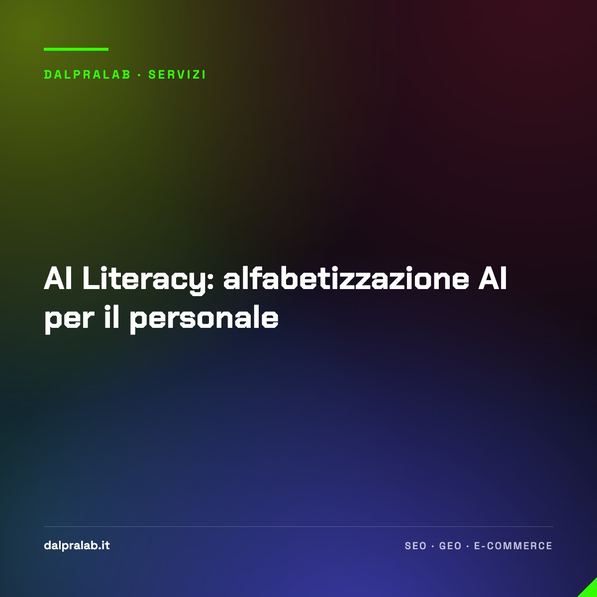 AI Literacy: alfabetizzazione AI per il personale