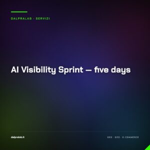 AI Visibility Sprint — five days — servizio di Massimiliano Dal Prà, DalPraLab