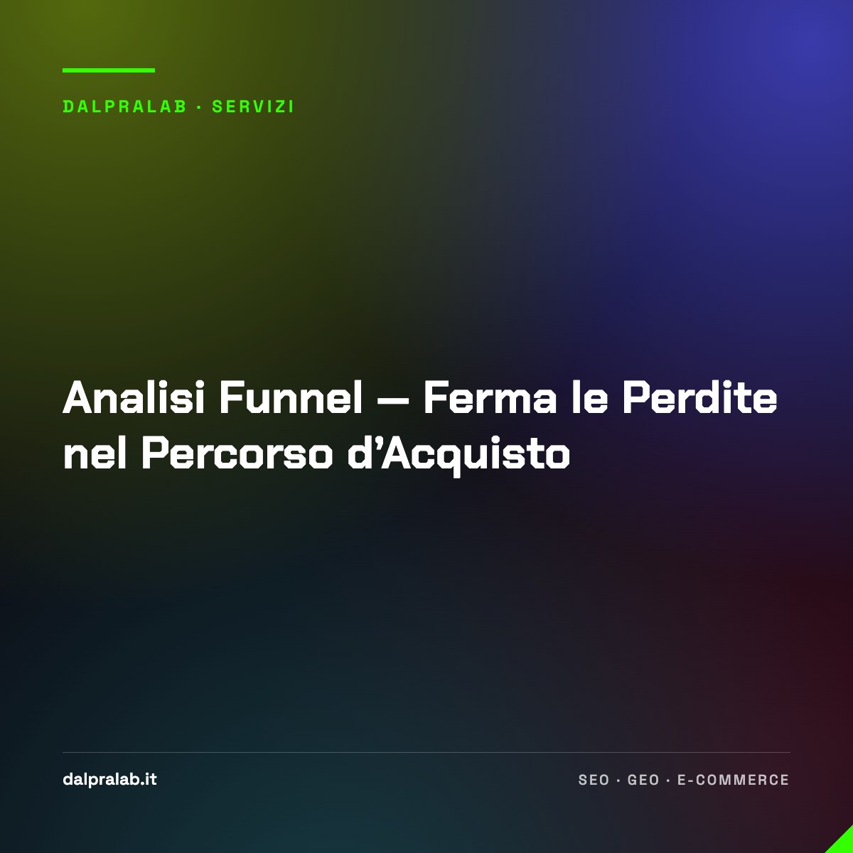 Analisi Funnel — Ferma le Perdite nel Percorso d’Acquisto