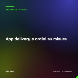 App delivery e ordini su misura
