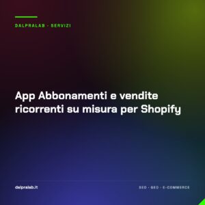 App Abbonamenti e vendite ricorrenti su misura per Shopify