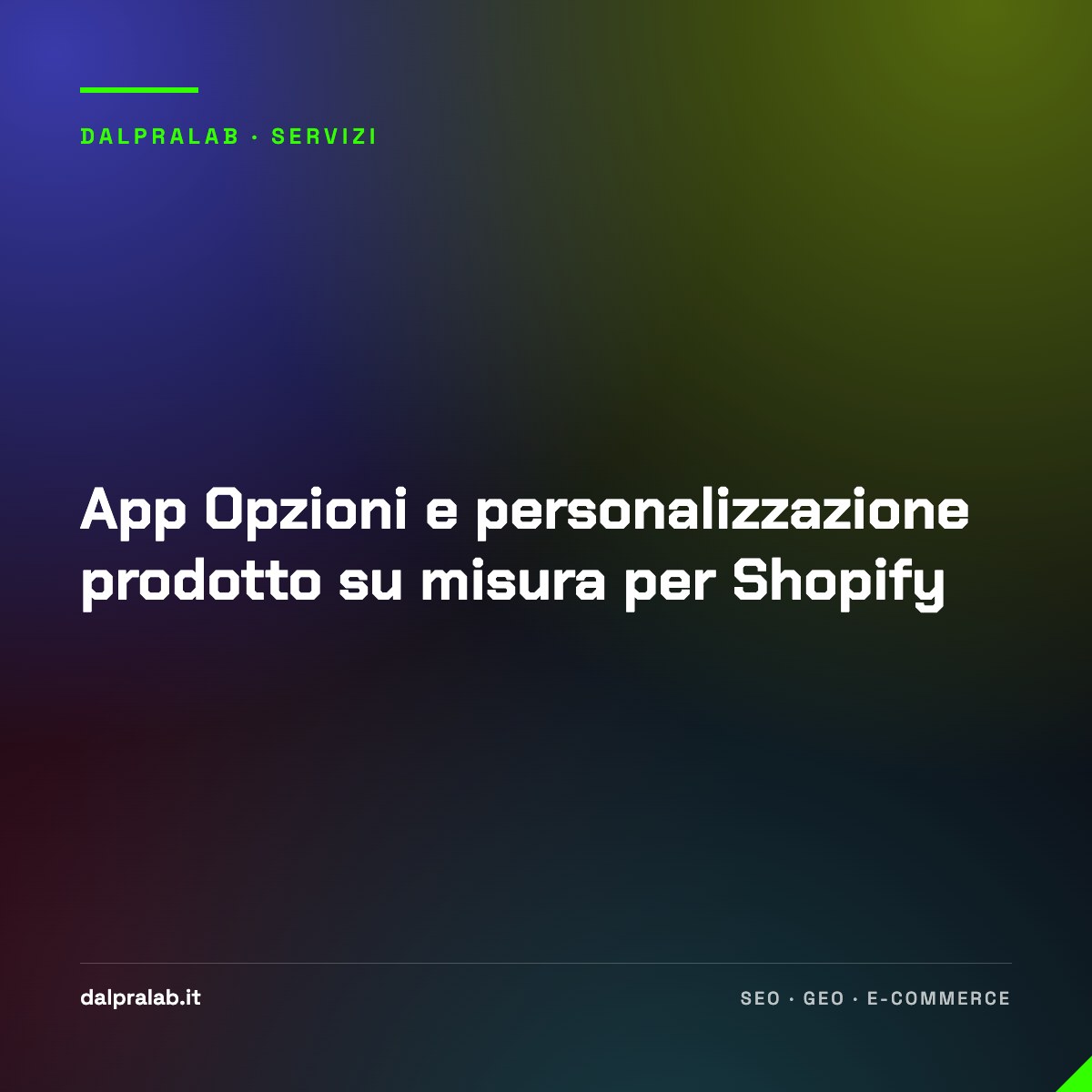 App Opzioni e personalizzazione prodotto su misura per Shopify