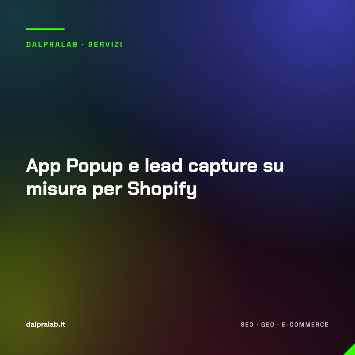 App Popup e lead capture su misura per Shopify