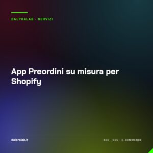 App Preordini su misura per Shopify