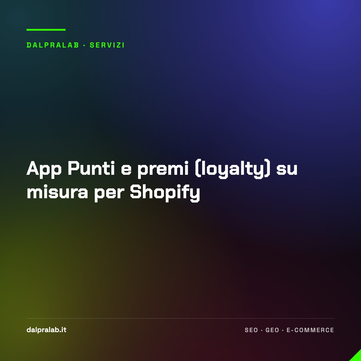 App Punti e premi (loyalty) su misura per Shopify