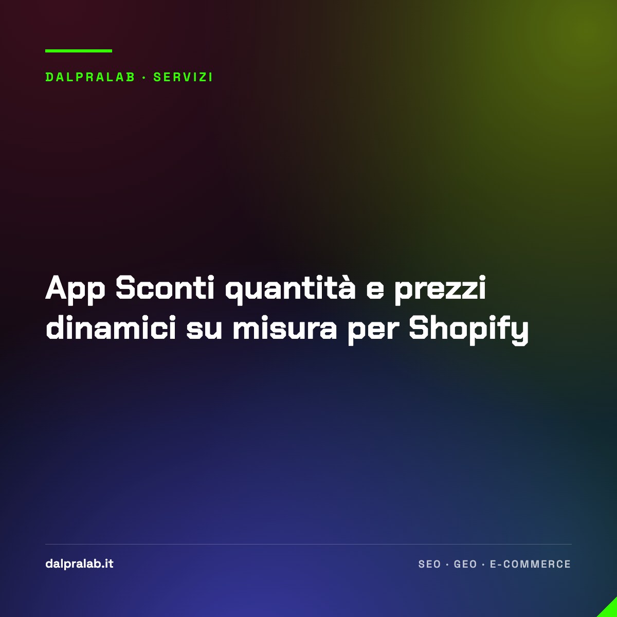 App Sconti quantità e prezzi dinamici su misura per Shopify
