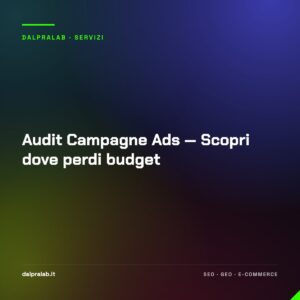 Audit Campagne Ads — Scopri dove perdi budget