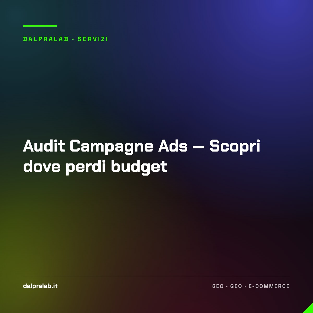 Audit Campagne Ads — Scopri dove perdi budget