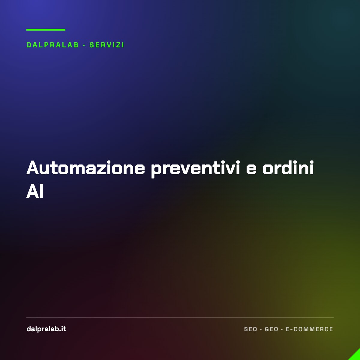 Automazione preventivi e ordini AI