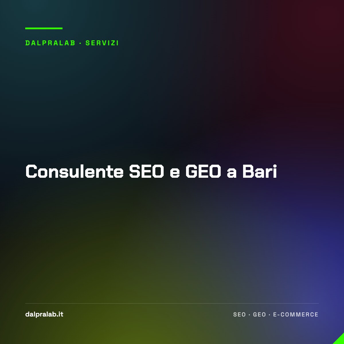Consulente SEO e GEO a Bari