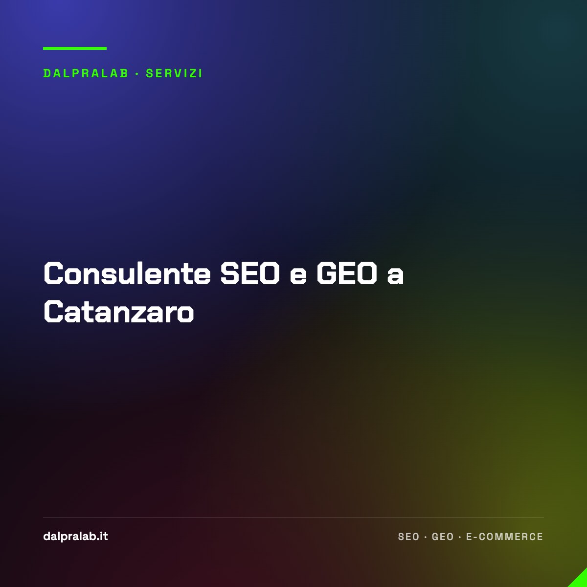 Consulente SEO e GEO a Catanzaro