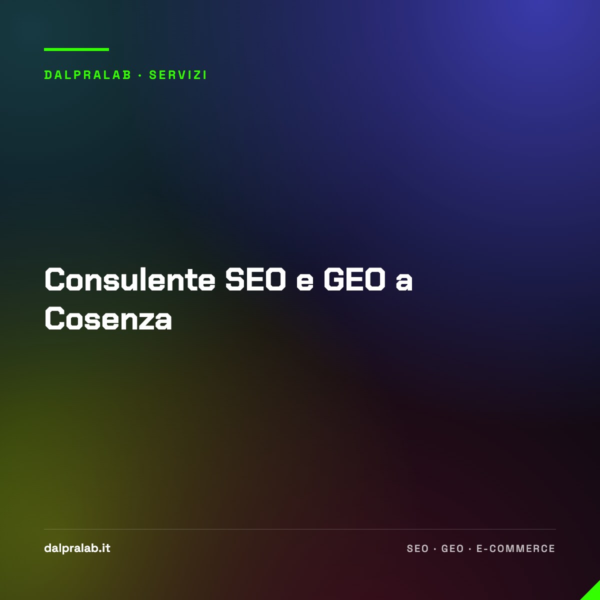 Consulente SEO e GEO a Cosenza