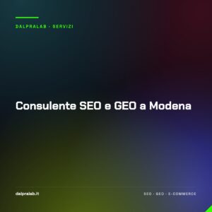 Consulente SEO e GEO a Modena