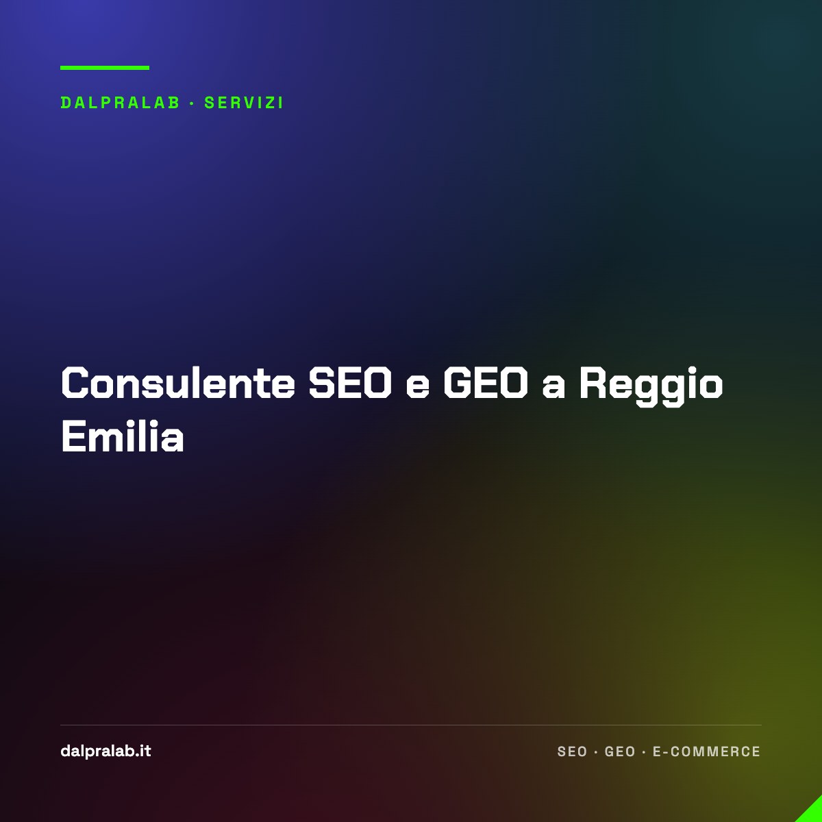 Consulente SEO e GEO a Reggio Emilia