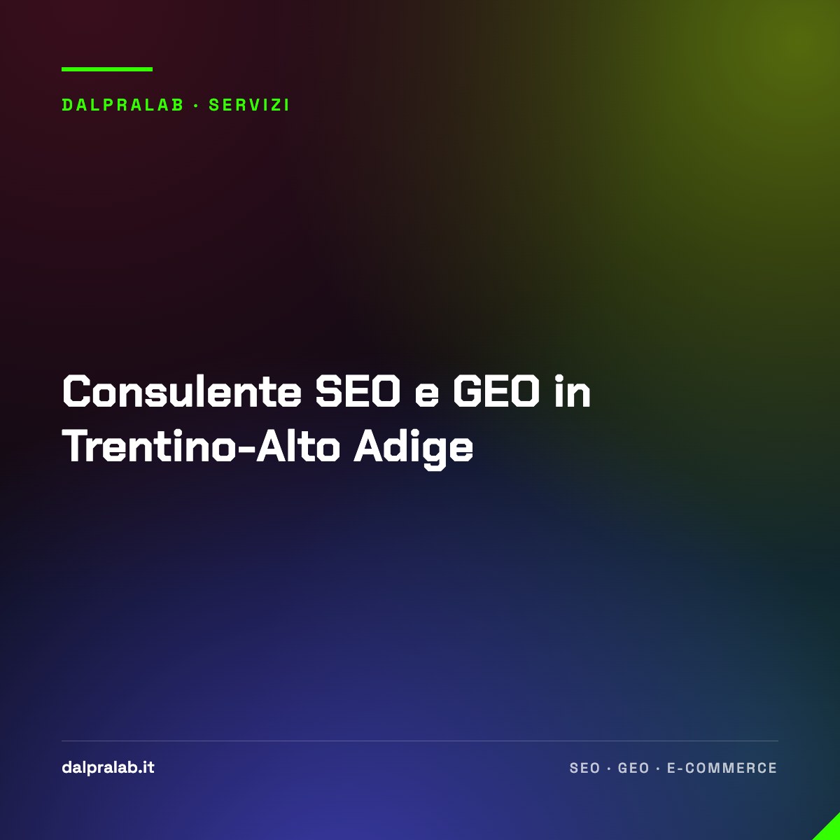 Consulente SEO e GEO in Trentino-Alto Adige