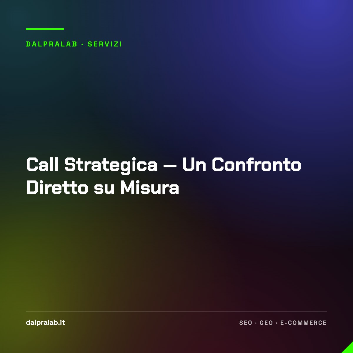 Call Strategica — Un Confronto Diretto su Misura