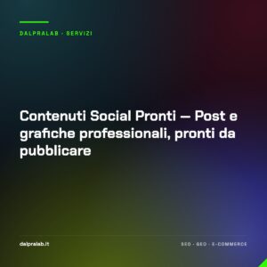 Contenuti Social Pronti — Post e grafiche professionali, pronti da pubblicare