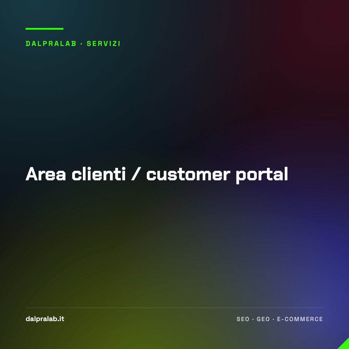 Area clienti / customer portal