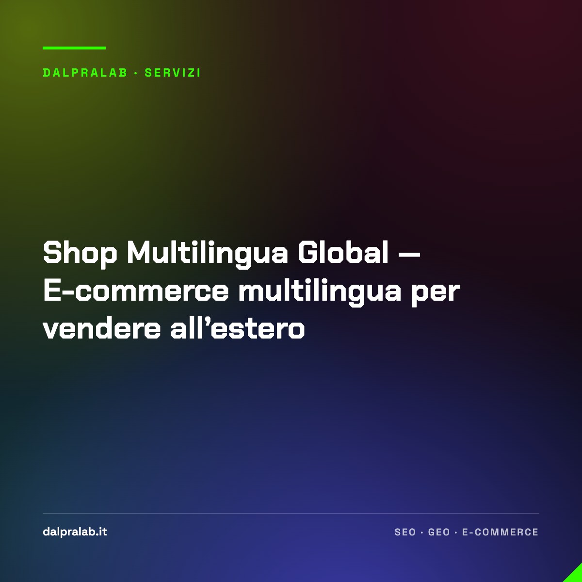 Shop Multilingua Global — E-commerce multilingua per vendere all’estero