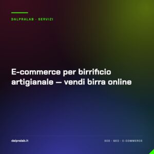 E-commerce per birrificio artigianale — vendi birra online