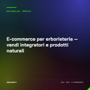 E-commerce per erboristeria — vendi integratori e prodotti naturali
