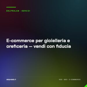 E-commerce per gioielleria e oreficeria — vendi con fiducia