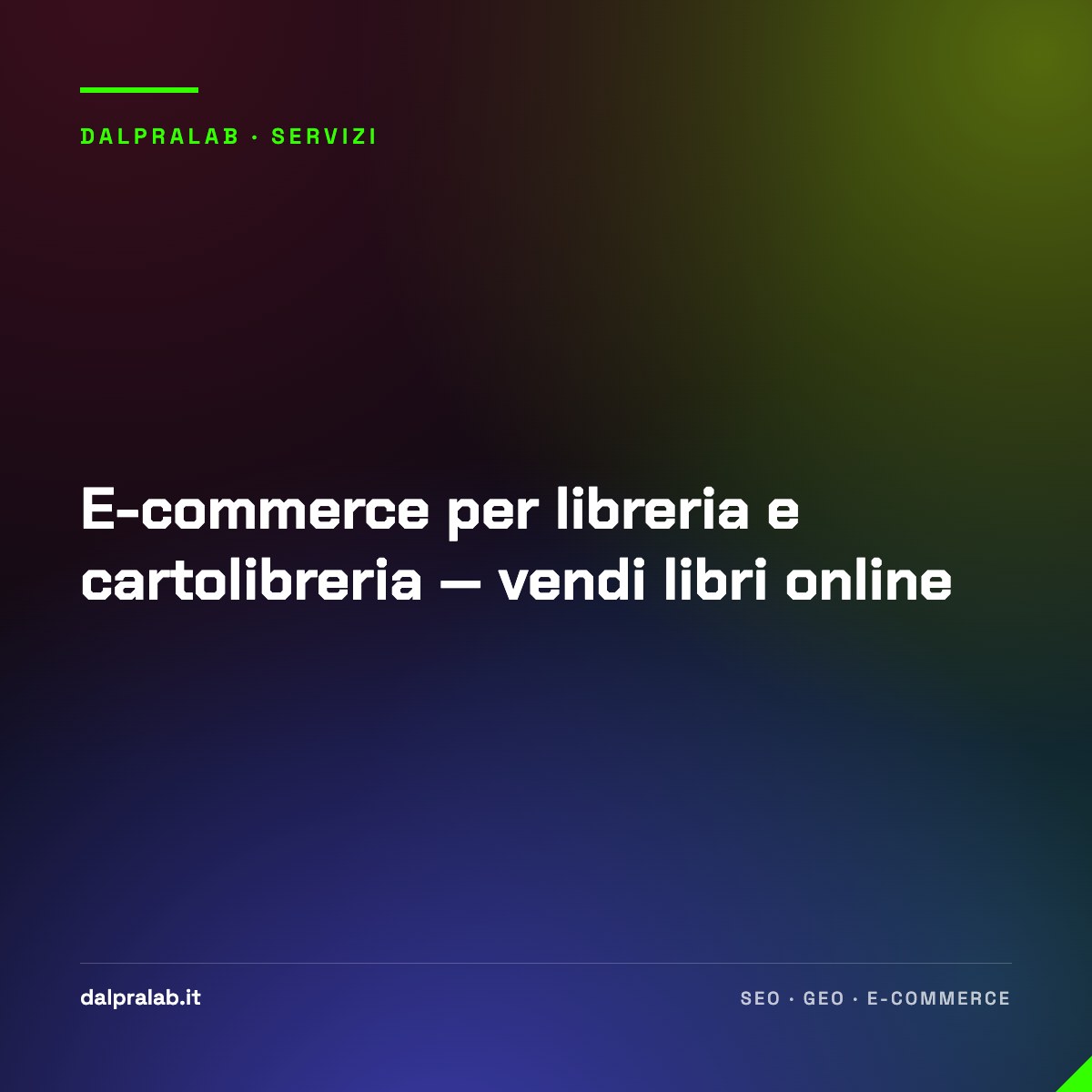 E-commerce per libreria e cartolibreria — vendi libri online